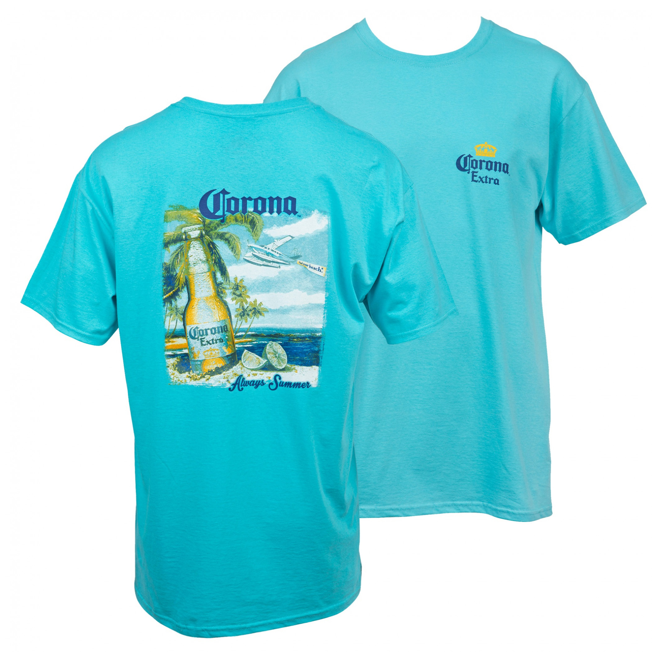 Corona Extra Always Summer At The Beach Blue T-Shirt